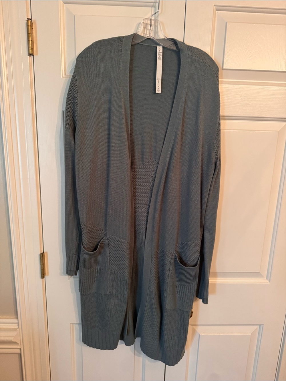 Lululemon Cashlu Knit Textured Wrap XL Tidewater Teal Cashmere Blend